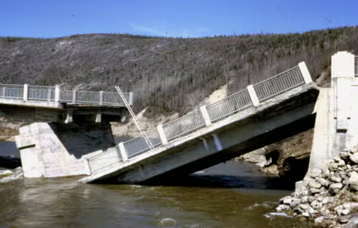While beavers may be known for their bridge-building talents, the same can’t always be said of us humans. On May 22, 1963, a pillar holding up the Beaver Dam Bridge in Quebec, Canada collapsed due to flood waters. Unfortunately, several drivers couldn’t see the damage in time, inadvertently driving themselves into the river below. 